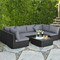 7-Pieces Modern Patio Wicker Conversation Set with Cushions Design and Adjustable for Garden-Poolside